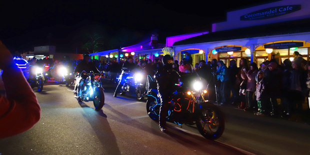 The parade of lights during the Illume Festival in Coromandel.
