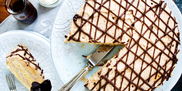 Chestnut and chocolate cake. Photo / Babiche Marens.