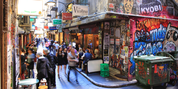 Melbourne's laneways are dotted with cool joints. Photo / 123RF