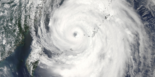 Satellite image released by NASA shows Typhoon Neoguri. Photo / AP
