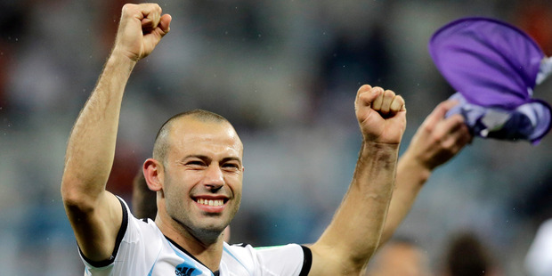 Javier Mascherano knows the eyes of a nation rest upon the Argentinian team. Photo / AP