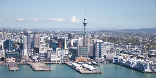 Aerial photograph Auckland City waterfront. Photo / Richard Robinson.