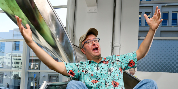 Mike O'Donnell's image at the office included loud shirts and motorcycle stories. Photo / Hagen Hopkins