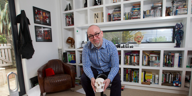 Novelist and screenwriter Neil Cross photographed in the studio at his Wellington home last year (Mark Mitchell)
