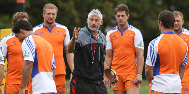 Head Coach Todd Blackadder with his team during a training session. Photo / APN