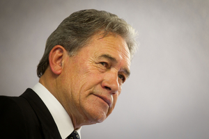 New Zealand First Leader Winston Peters says farmland should be owned by New Zealanders - "not by everybody around the world." Photo / Richard Robinson
