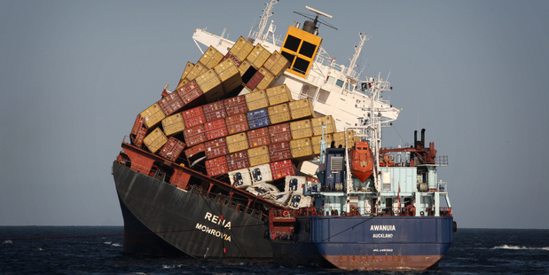 Some recreational good would come from the grounding of the Rena, if all remaining cargo with potentially harmful effects can be removed or secured, and the site made safe for diving. Photo / APN