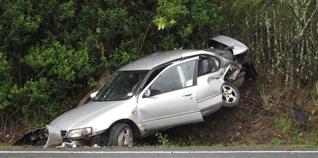 Crash on SH1 between Pakaraka and Moerewa, January 28, 2011. The AA is using Facebook to remind parents of the risks their teen face while on their restricted licence. Photo / NZH Archive
