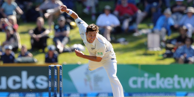 Left-arm swing bowler Trent Boult made a good job of a rare white ball opportunity. Photo / NZPA