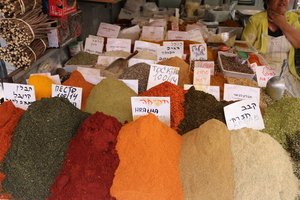 Spices at the Carmel Market. Picture / Supplied