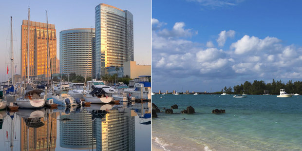San Diego (left) and the island of Bermuda have been shortlisted as possible America's Cup venues for the next regatta. Photo / Getty Images
