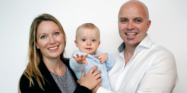 Logan and Catherine Christian have been told their son Hadley, 11 months, has an incurable eye condition. Photo / Chris Gorman