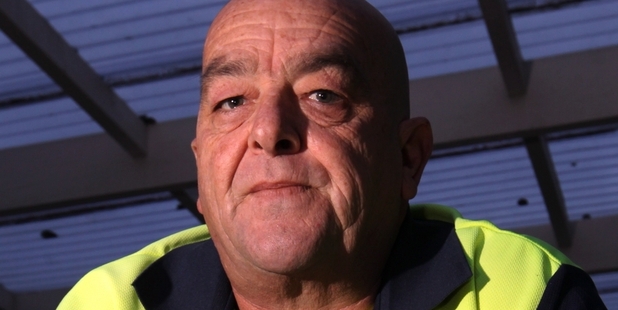 Napier truck driver Andrew Northe says falling log prices could cost Hawke's Bay hundreds of jobs. Photo/Paul Taylor
