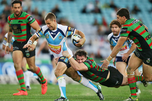 William Zillman of the Titans makes a break. Photo / Getty Images
