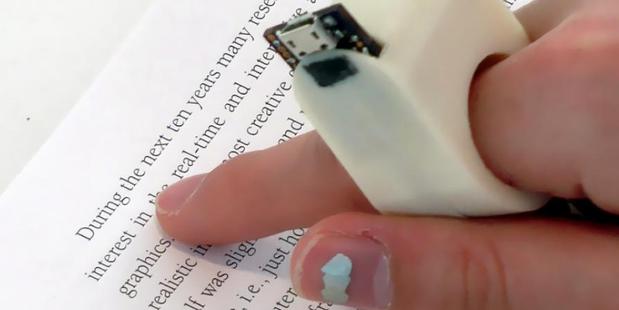 The Finger Reader . Photo / MIT Media Lab