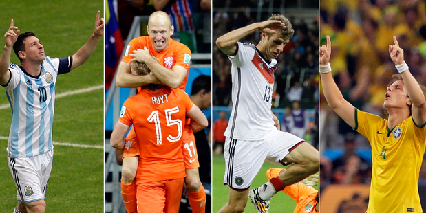 Argentina, Netherlands, Germany and Brazil make up a formidable semifinal lineup. Photo /AP
