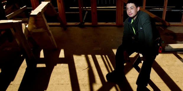 Waiariki Institute of Technology carpentry student Rob Cole is part of the new SkillMe Maori and Pasifika Trades Training programme launched yesterday. Photo/Stephen Parker