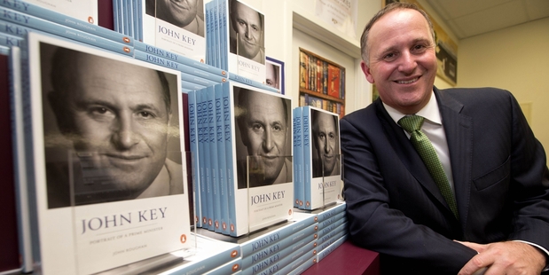 Prime Minister John Key at the launch of his biography. Photo / Richard Robinson