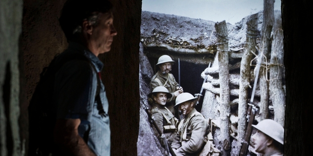 A replica of World War l trenches at London's revamped Imperial War Museum. Photo / Greg Bowker
