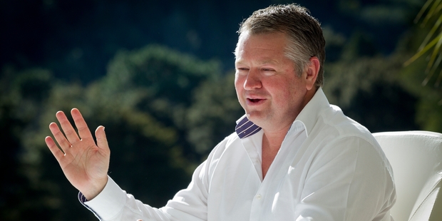 After 25 years in banking, Craig Donaldson was keen to come home to a big Kiwi property and a holiday home, and likes to mow all the lawns himself on his ride-on. Photo / Sarah Ivey