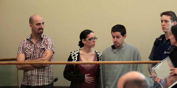 Ivan Casal-Carmona, Cristina Guerrero-Nieto and David Beltran-Velez at Manukau District Court. Photo / Doug Sherring