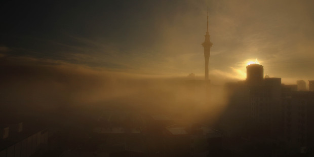 The view of what's visible in Auckland this morning. Photo / Amit Kokje