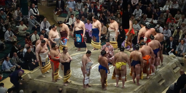 Ritual is behind almost every move in a sumo tournament. Photo / Brett Atkinson