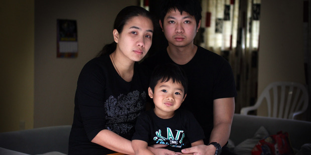 Mary and Titus Navacilla, pictured with their son Gabriel, blame themselves for the death of their baby daughter Lexie. Photo / Doug Sherring