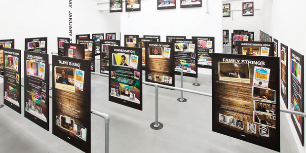 All You Need Is Data - The DLD 2012 Conference REDUX, by Simon Denny.
