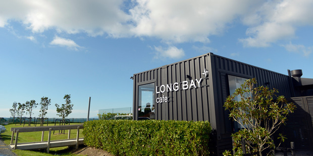 Long Bay Cafe, overlooking Long Bay reserve and beach, has plenty of space for the family to run wild. Photo / Janna Dixon