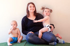 Jo Wensor has seen the benefit of using only cloth nappies at the daycare centre and says it is better for children such as Jack Easther and Sahara Price. Photo/Andrew Warner Jo Wensor has seen the benefit of using only cloth nappies at the daycare centre and says it is better for children such as Jack Easther and Sahara Price. Photo/Andrew Warner