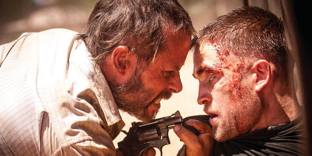 Guy Pearce and Robert Pattinson in The Rover.