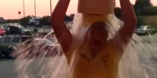 Lydia Ko takes part in the ice challenge, a social media craze for charity.