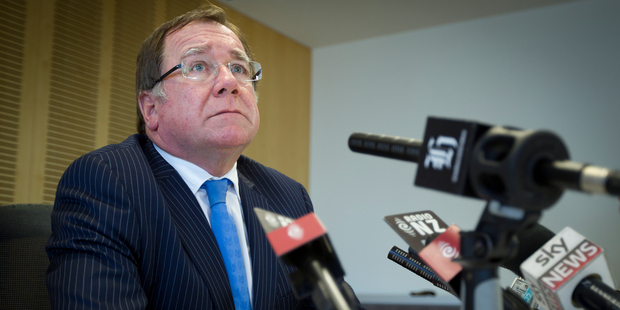 Foreign Affairs Minister Murray McCully speaking to media at a press conference in Auckland. Photo / New Zealand Herald / Sarah Ivey