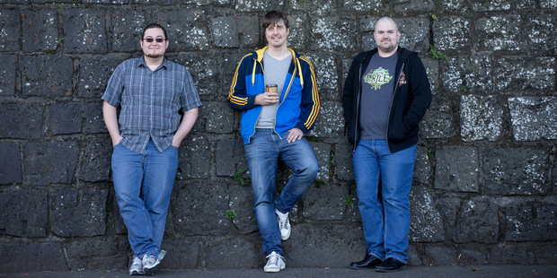 Path of Exile creators Jonathan Rogers, Eric Olofsson and Chris Wilson. Photo / Richard Robinson