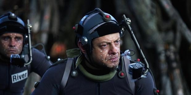 Andy Serkis in his role as Caesar on the shoot of Dawn of the Planet of the Apes (Weta Digital)