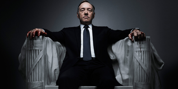 Kevin Spacey in House of Cards - one of the original content productions made by US company Netflix for its subscribers.