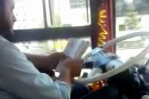 Clearly the driver was at a very good bit in the book. Screengrab:http://webtv.radikal.com.tr