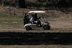 Police said the man then steered the cart into a barrier near an entrance to Royal Liverpool Golf Club. Photo / Getty Images