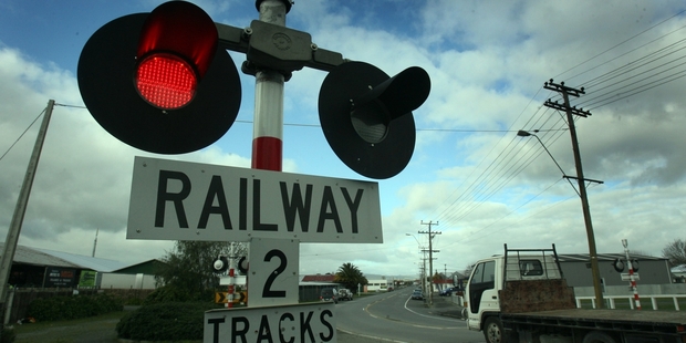 HAYWIRE: A power cut tripped the fail safe systems of warning bells and lights at seven level crossings in Masterton yesterday. PHOTOS/LYNDA FERINGA