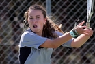 Zoe Dykzeul and Abbie Palmer won titles at the South Island junior age-group squash. Here Dykzeul switches her squash skills to the tennis court this year for Huanui College. Photo/File Zoe Dykzeul and Abbie Palmer won titles at the South Island junior age-group squash. Here Dykzeul switches her squash skills to the tennis court this year for Huanui College. Photo/File