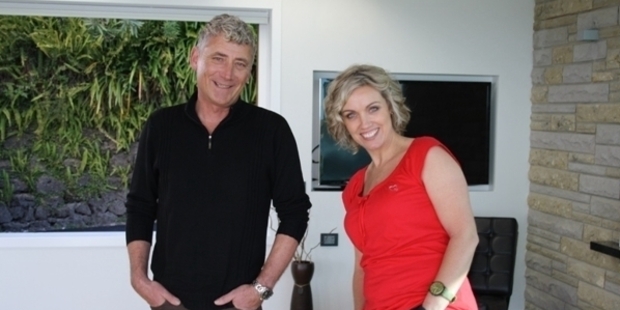 Dean Wyllie with Kiwi Dream Home host Evie Ashton.