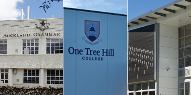 Auckland Grammar, One Tree Hill College and Epsom Girls' Grammar.