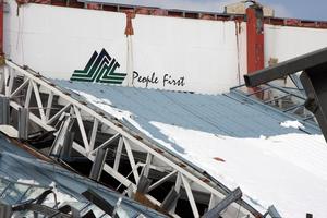 Heavy snow caused Stadium Southland's roof to collapse during a weekend storm in 2010. File photo / APN