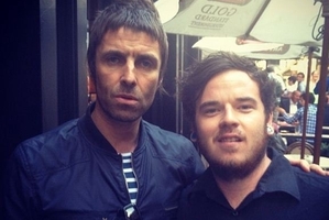 Gallagher with Occidental waiter Wynne Rhys Jones.