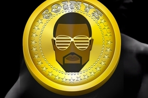 An image of the 'Coinye' bitcoins allegedly based on Kanye West's likeness.