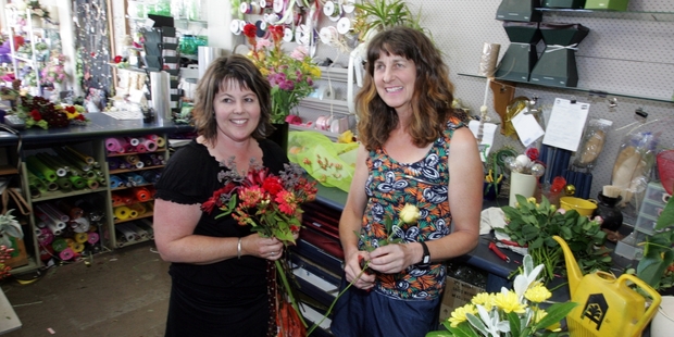 BUSY: Rhonda Claypole and Tanya Koens, of Flowers by Tanya, have been flat out filling orders for weddings during Hawke's Bay's peak season.