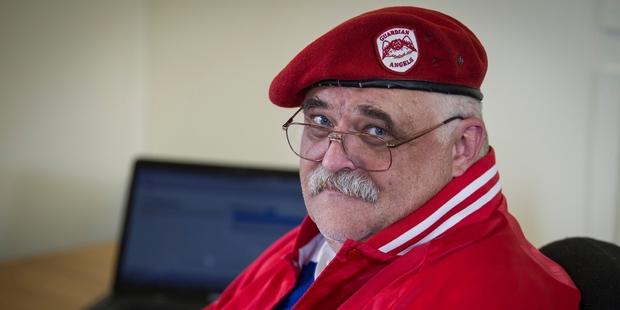 Guardian Angel Andy Cawston at the virtual command centre. Photo / Michael Craig