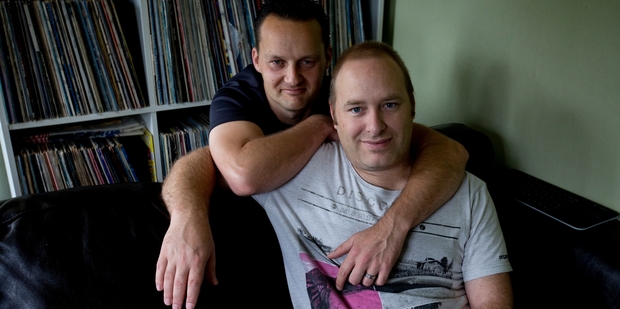 Steven (left) and Andrew say they were both looking for a more equal relationship with space to be who they really were. Photo / Dean Purcell