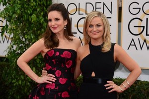 Tina Fey and Amy Poehler at the Golden Globes. Photo / AP